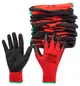 Перчатки рабочие Neo Tools комплект 12шт, полиэстер с латексным покрытием, р.8, красно-черный заказать