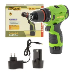 Безщеточный аккумуляторный шуруповерт 12 В Procraft PA12Pro (1 АКБ 2 А/ч) фото