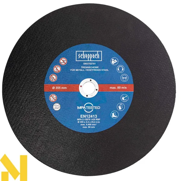 Отрезной диск по металлу Scheppach 355 x 25,4 мм