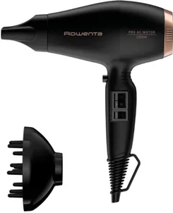 Фен Rowenta Compact PRO+, 2200Вт, 2 режими, дифузор, іоніз-я, хол. обдув, чорний фото