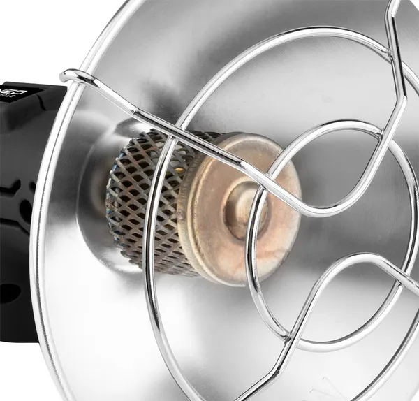 Купить Обогреватель газовый туристический Neo Tools, 92г/час, картриджный, регулятор, пьезоподжиг, черный со скидкой