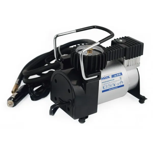 Компресор автомобільний з "автостопом" 10 атм, 35 л/хв MIOL 81-110 для коліс R13, R14, R15, R16