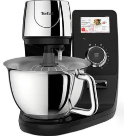 Кухонная машина Tefal I-Coach Touch, 1200Вт, чаша-металл, корпус-металл+пластик, дисплей, насадок-3, подкл. к смартфону, встр. весы, черный фото