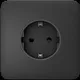 Передняя панель для встраиваемой розетки Ajax SoloCover for Outlet Basic, graphite