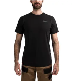 Футболка MILWAUKEE HTSSBL-XL, легка з коротким рукавом, чорна, (розмір XL) фото