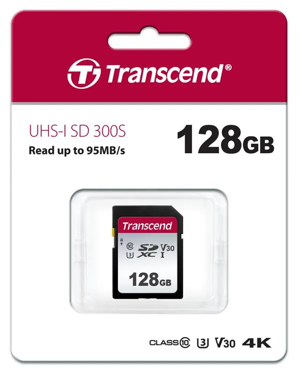 Карта пам'яті Transcend SD 128GB C10 UHS-I  R100/W40MB/s