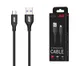 Кабель USB-A > microUSB заряджання/синхронізації 2E 1м, Glow, чорний