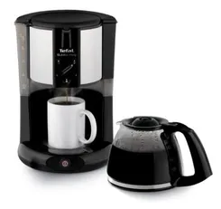 Кофеварка Tefal капельная Subito Mug 1.25л, молотый, черно-серебристый фото