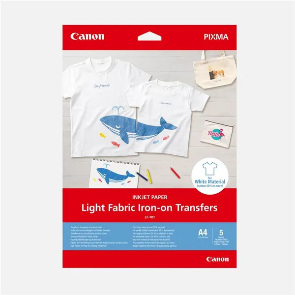 Бумага Canon A4 Light Fabric Iron-on Transfers A4, 5 л.