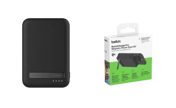 Акумулятор портативний літій-іонний Power Bank Belkin 8000мА·год, 15Вт, MagSafe Qi2, чорний