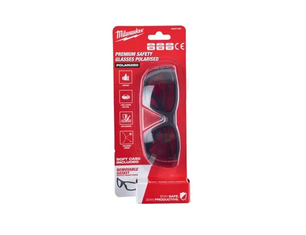 Окуляри захисні PREMIUM MILWAUKEE (затемнені, поляризовані) з м'якими вкладками в наличии
