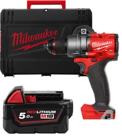 Дриль-шуруповерт акумуляторна безщіткова MILWAUKEE M18 FDD3-0X (158 м) (каркас+HDкейс) + M18 B5 подарунок фото