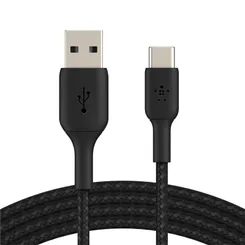 Кабель USB-A > USB-C зарядки/синхронизации Belkin, 3м, Type-C, витой, черный фото