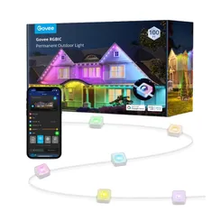 Гирлянда Smart LED Govee H705A Permanent Outdoor Lights RGB, IP67, 30м, кабель прозрачный фото