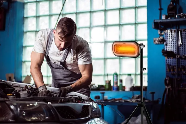 Обогреватель инфракрасный Neo Tools, 2000Вт, 24м кв, 11.5х46х19см, IP65 с доставкой