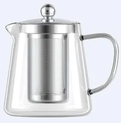 Заварник ARDESTO Gemini Milano 550мл, боросиликатное стекло, нержавеющая сталь, прозрачный фото