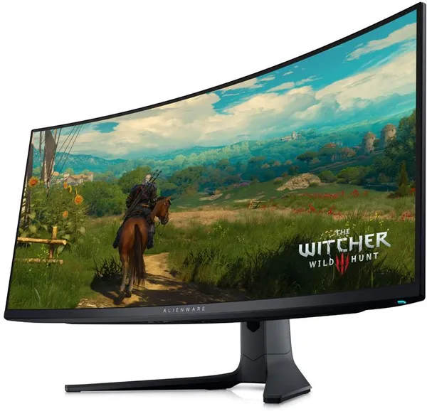 Монитор DELL 34" AW3423DWF HDMI, 2xDP, USB3.2, Audio, QD-OLED, 3440x1440, 21:9, 165Hz, 0.1ms, sRGB 149%, Delta E<2, CURVED, FreeSync, HAS, HDR400