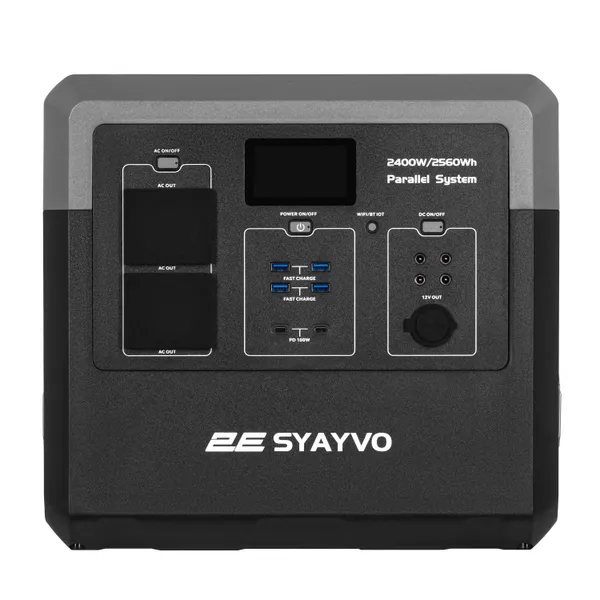 Портативна електростанція 2E Syayvo 2400 Вт, 2560 Вт/год, WiFi/BT фото №13