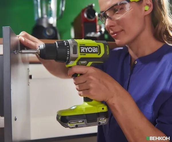 Шуруповерт-дрель аккумуляторный Ryobi ONE+ RDD18-2C415S 18В 1х4А·ч 1х1.5А·ч ЗУ 52Нм 450·1750об·мин 1.3кг сумка цена в Украине