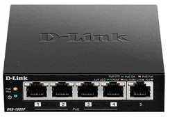 Коммутатор D-Link DGS-1005P 5xGE (4xPoE, 1xUplink), 60W фото