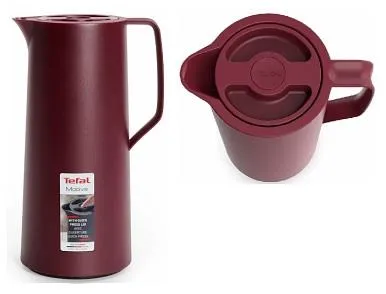 Термоглечик Tefal Motiva, 1л, пластик, скло, бордовий