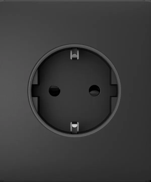 Центральная панель для встраиваемой розетки Ajax CenterCover for Outlet Basic, graphite