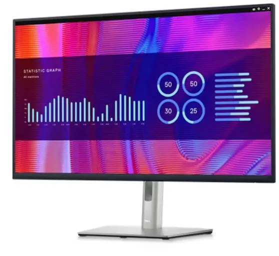 Монітор DELL 31.5" P3223DE HDMI, DP, USB-C, RJ-45, IPS, 2560x1440, sRGB 99%, Pivot