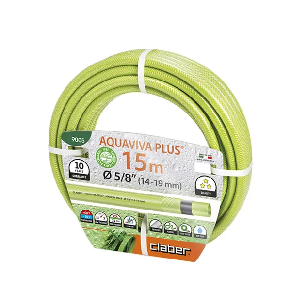 Шланг поливальний 5/8", 15м Aquaviva Plus, салатовий