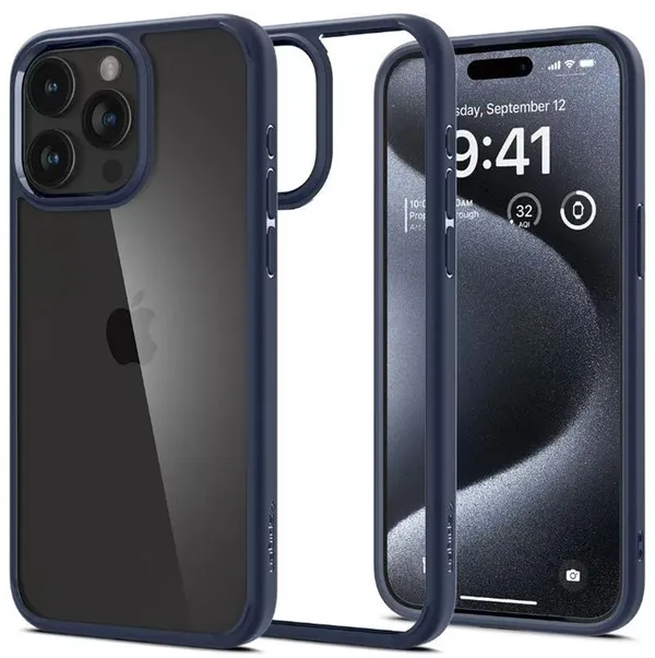 Чохол Spigen для iPhone 15 Pro, Ultra Hybrid, Navy Blue