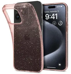 Чохол Spigen для iPhone 15 Pro, Liquid Crystal Glitter, Rose Quartz фото