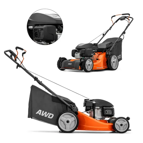 Газонокосилка бензиновая Husqvarna LC 353AWD / Травокосилка садовая на колесах с травосборником