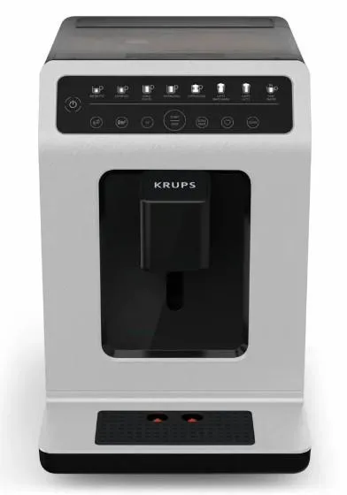 Кофемашина Krups Evidence Eco-Design 2.3л, зерно, автомат.капучинатор, LED - дисплей, авторец. - 8, сенсорное управл., черно-белый