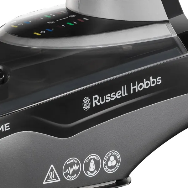 Заказать Утюг Russell Hobbs Colour Control Supreme, 3100Вт, 350мл, паровой удар -180гр, постоянный пар - 50гр, керам. подошва, красно-серый с доставкой