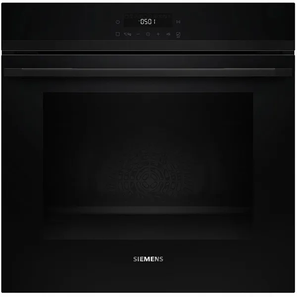 Духова шафа Siemens електрична, 76л, A, дисплей, конвекція, телескопічні направляючі, soft closing, чорний
