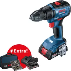 Шуруповерт-дрель аккумуляторный Bosch GSR 18 V-50, 18В 2х2Ач, 28/50/50 Нм, 20+1, 460/1800об/мин, ЗУ, кейс, аксессуар, 1кг, фото