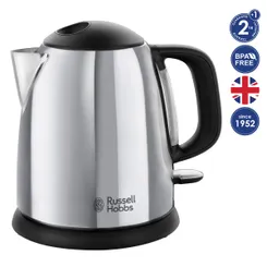 Электрочайник Russell Hobbs Victory 1л, металл, серебристо-черный фото