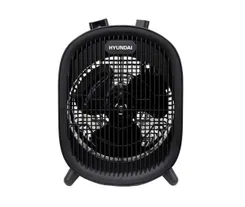 Тепловентилятор HYUNDAI HFH2000FX, 20м2, 2000Вт, мех. упр-ння, спіральний нагрів. елемент, чорний фото