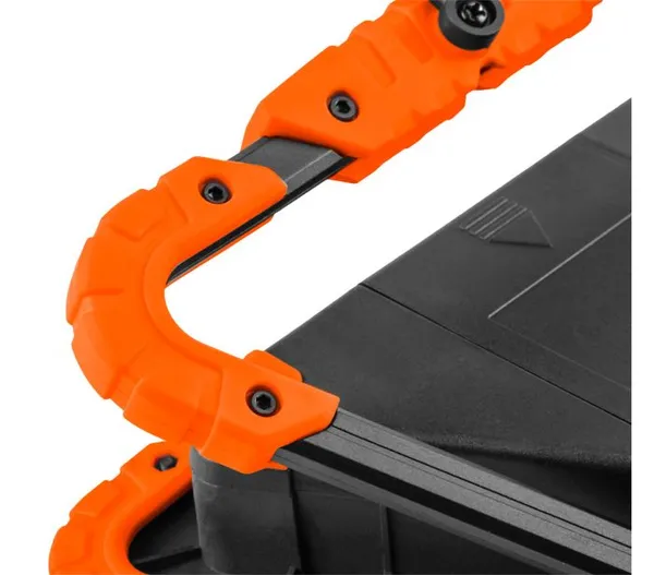 Купить Прожектор на батарейках Neo Tools, треугольный, ААх4, 22x220x45мм, 800лм, 10Вт, 3 функции освещения, белый/красный свет. со скидкой