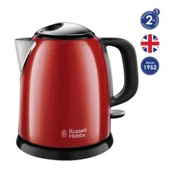 Электрочайник Russell Hobbs Colours Plus Mini 1л, металл, красно-черный фото