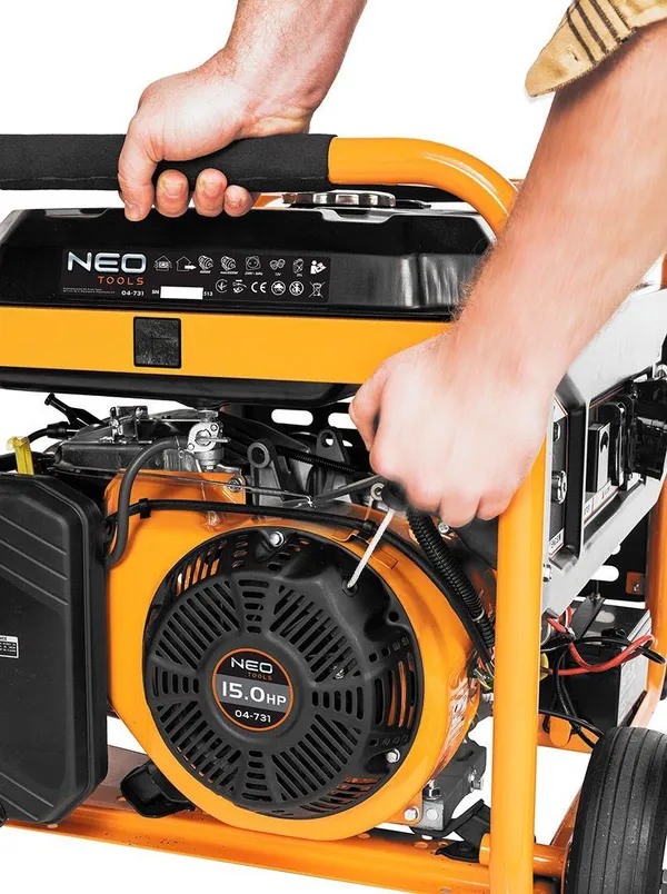 Генератор бензиновый Neo Tools, 6/6.5 кВт фото №2