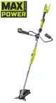 Триммер садовый аккумуляторный Ryobi Max Power RBC36X26BG2-0 36В 26см нож/леска 30см эргоремни Vertebrae 3.7кг без АКБ и ЗУ