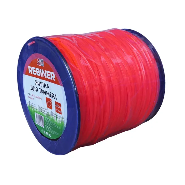 Леска для мотокосы 2.4 мм 450 м квадрат бухта Rebiner RTL-2.4(450K)