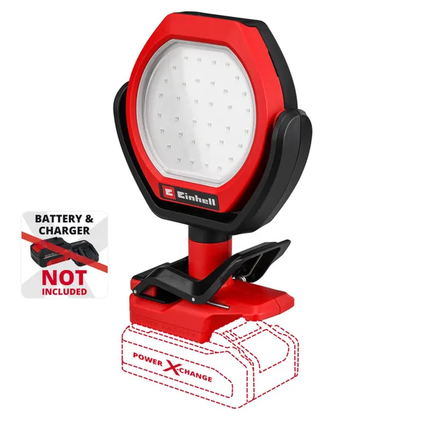 Лампа акумуляторна Einhell GC-OL 18/1500 Li - Solo, PXC, 18В, 36 LED, 1500лм, 7000 К, 3 режими яскравотсі, 0.45кг без АКБ та ЗП