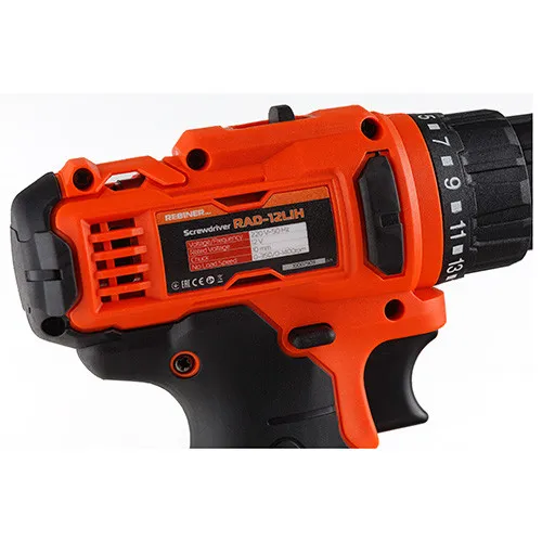 Заказать Шуруповерт аккумуляторный 1400 об/мин, 12 В Rebiner RAD-12LiH с доставкой