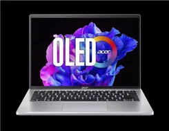 Ноутбук Acer Swift Go 14 SFG14-71 14" 2.8K OLED, Intel i7-1355U, 16GB, F512GB, UMA, Lin, сріблястий фото