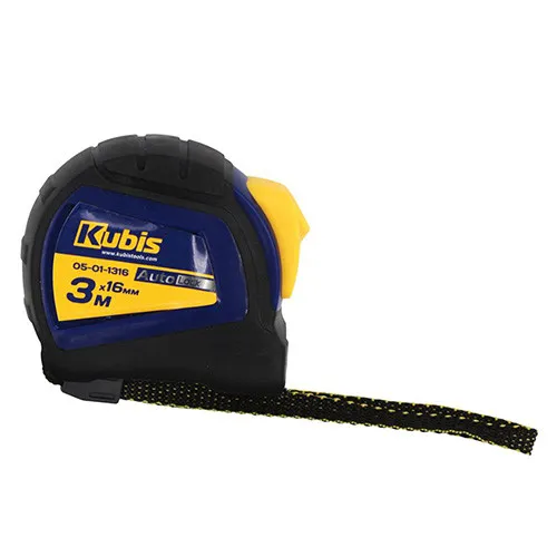 Рулетка измерительная 3м×16мм автостоп металлическое полотно Kubis 05-01-1316 цена в Украине