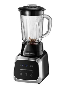 Блендер Russell Hobbs стационарный Sensigence, 1000Вт, чаша-1500мл, стекло, сенс. управл., черно-серый фото