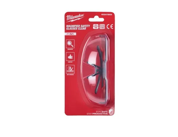 Окуляри захисні MAGNIFIED MILWAUKEE із зоною корекції (+2,0, прозорі) заказать