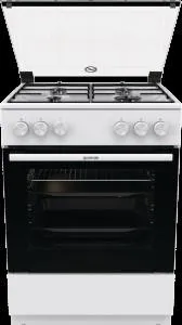 Плита Gorenje  газова, 72л, 60x60см, емальовані, з кришкою, білий