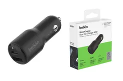 Зарядний пристрій автомобільний Belkin 42Вт USB-A/USB-C PD PPS, чорний фото